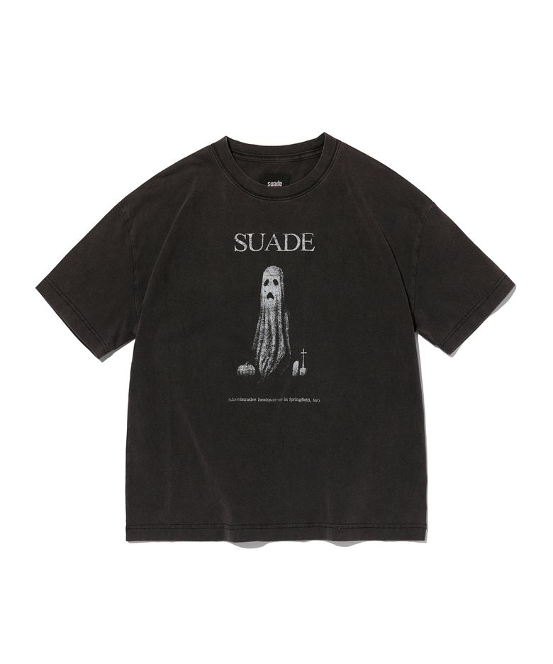 GHOST CROPPED TEE [DARK BROWN]