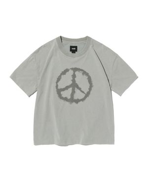 PEACE CROPPED TEE [WASHING GRAY]