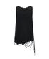 Layered Shirring Sleeveless_[Black]