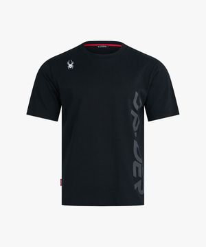 남성 사이드 레터링 컴포트 반팔 티셔츠 SPLMCNRS002MBLK