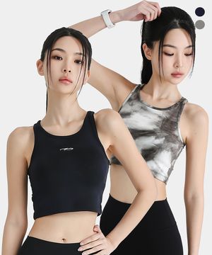 코튼라이크 스노우 러닝 크롭탑