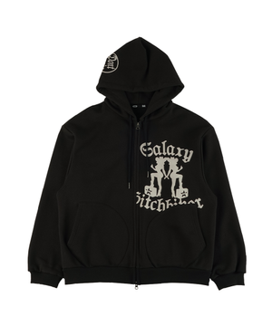 Galaxy Hitchhiker Hoodie Zip Up Black