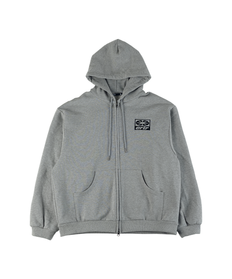 Essential Training Hoodie Zip Up Melange Grey