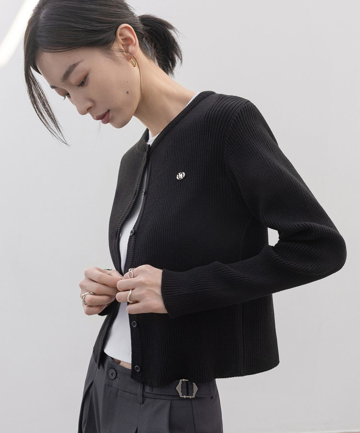 논앤논(NON AND NON) SOFT RIBBED SLIM CARDIGAN_N6SCA0401