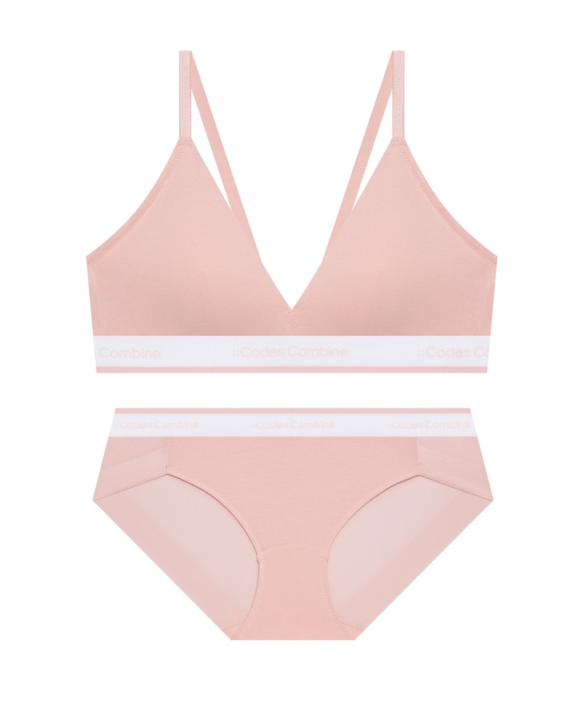 코데즈컴바인 이너웨어(CODES COMBINE INNERWEAR) 올데이 볼륨일체형 브라렛 햄팬티 세트_4Colors