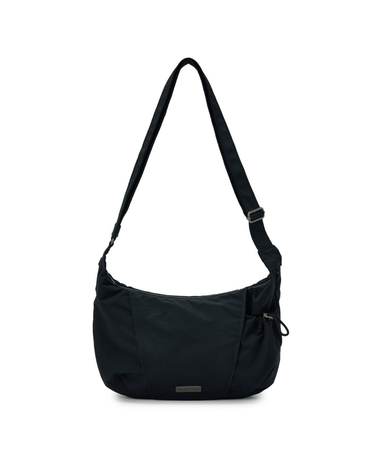 브롬톤 런던(BROMPTON LONDON) SIDE CUT DETAIL HOBO BAG - BLACK (P265ACR107)