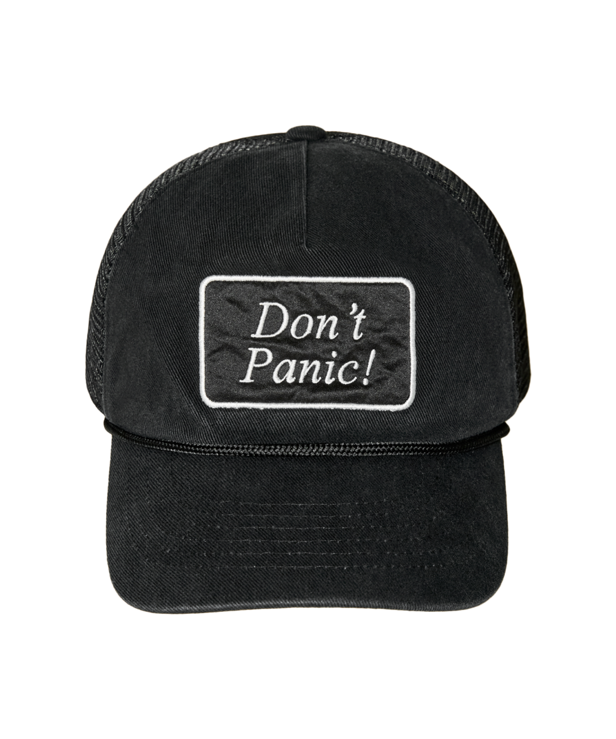 이알티알(ERTR) Dont Panic Trucker Cap Black