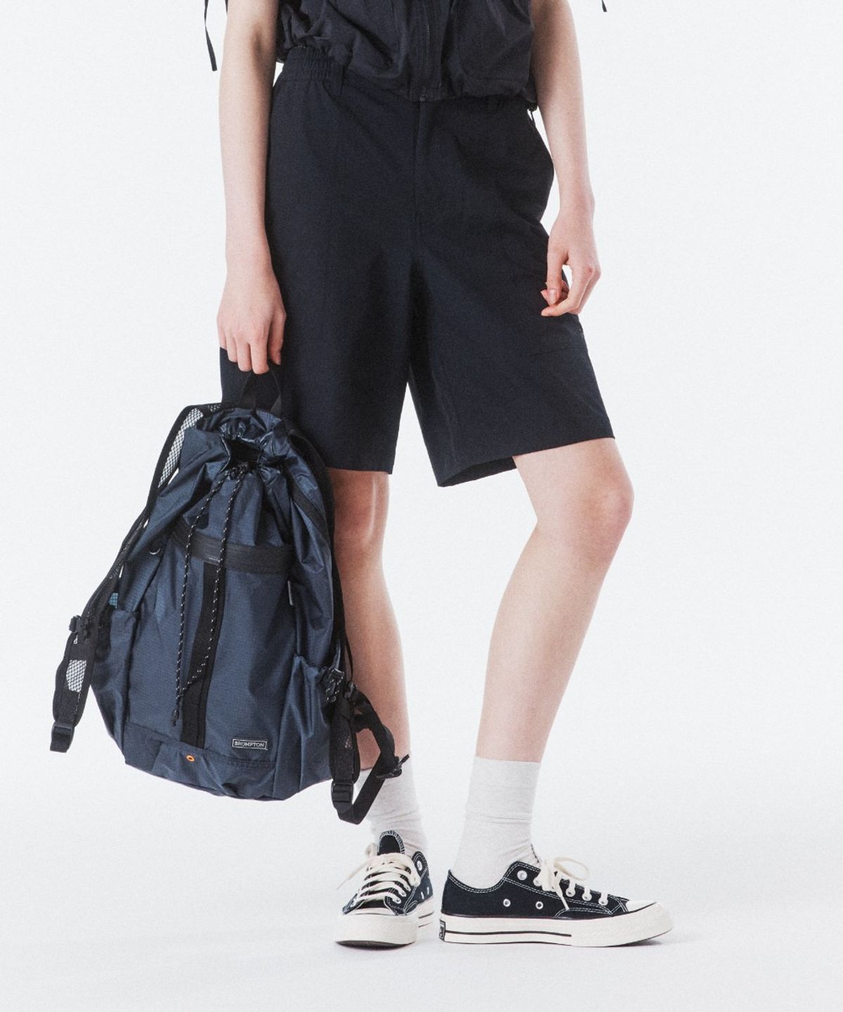브롬톤 런던(BROMPTON LONDON) CARGO SHORTS - BLACK (P262UHP185)