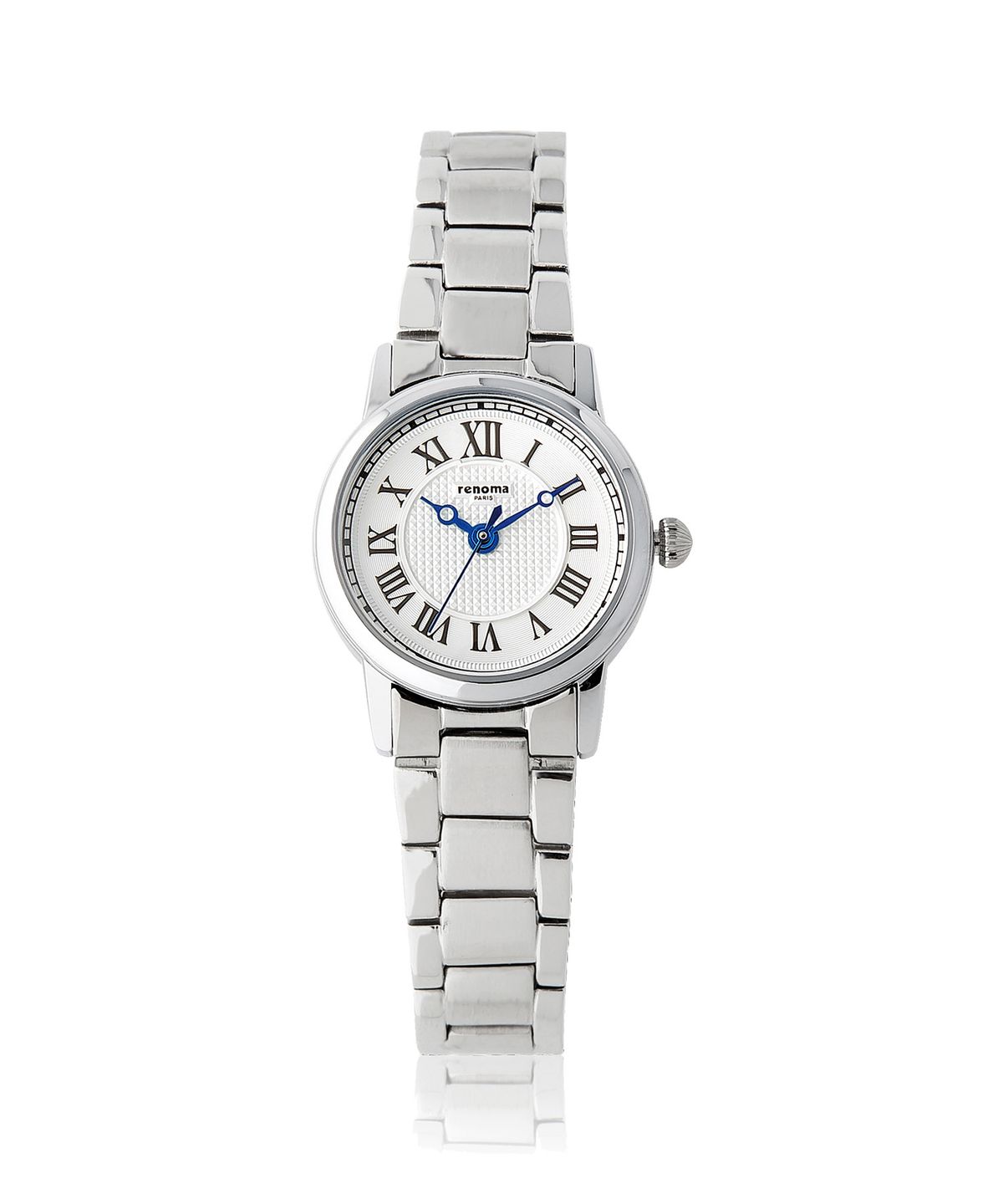 레노마 시계(RENOMA WATCH) 로마 클루패턴 블루핸즈 화이트 여성 메탈시계 RE5455LWW
