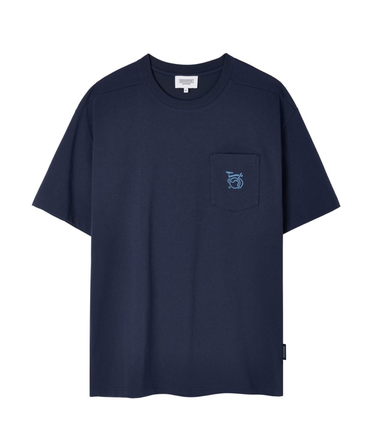 브롬톤 런던(BROMPTON LONDON) BICYCLE EMBROIDERY HALF SLEEVE T-SHIRT - D/NAVY (P262MTS131)