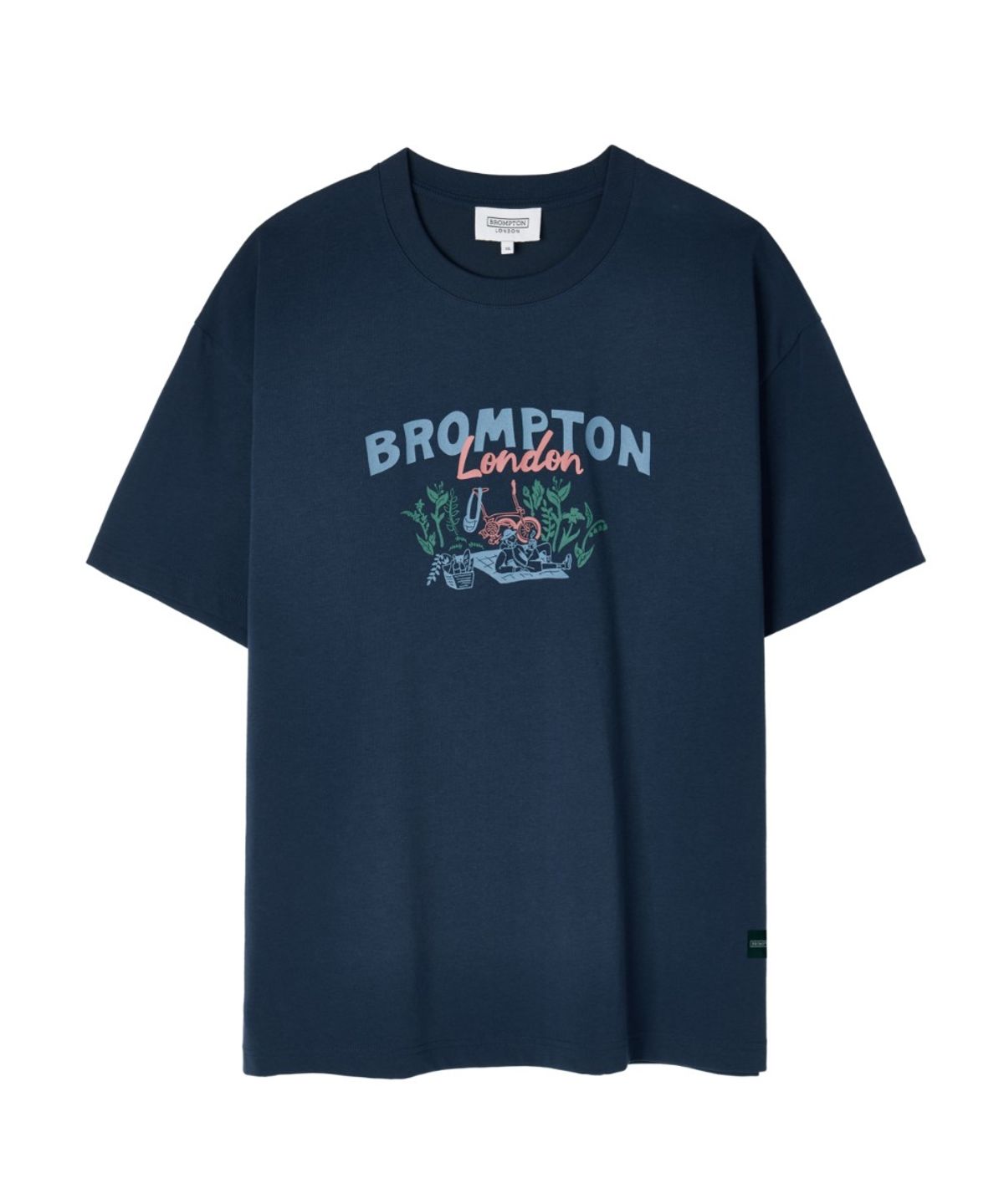 브롬톤 런던(BROMPTON LONDON) PICNIC GRAPHIC HALF SLEEVE T-SHIRT - NAVY (P262UTS132)