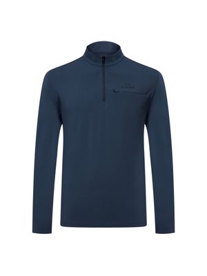 PERFORMANCE (퍼포먼스) 남성 에어웨이브 긴팔 짚업 티셔츠_STEEL BLUE