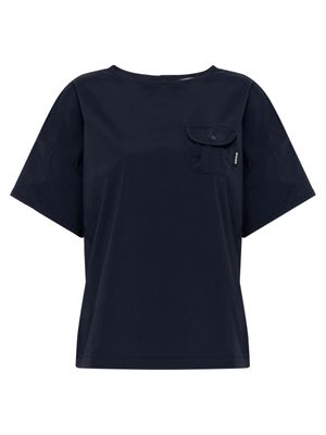 SHEER (시어) 여성 우븐 포켓 반팔 티셔츠_Dark Navy