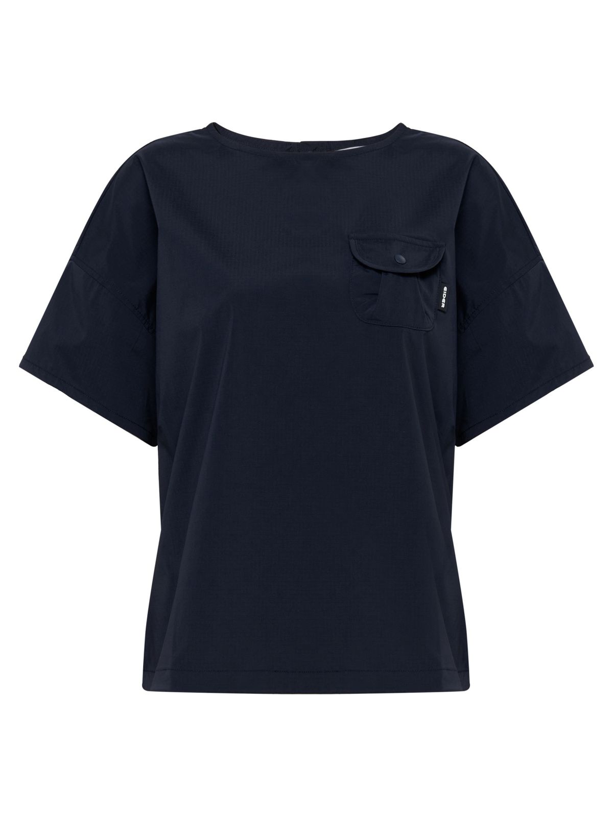 아이더(EIDER) SHEER (시어) 여성 우븐 포켓 반팔 티셔츠_Dark Navy