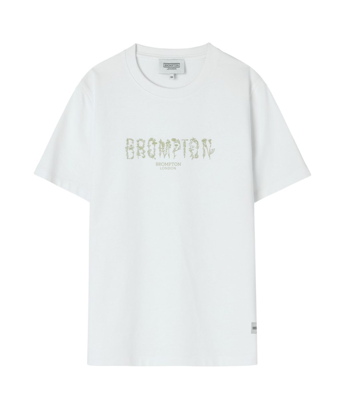 브롬톤 런던(BROMPTON LONDON) W GARDEN LETTERING HALF SLEEVE T-SHIRT - WHITE (P262WTS133)