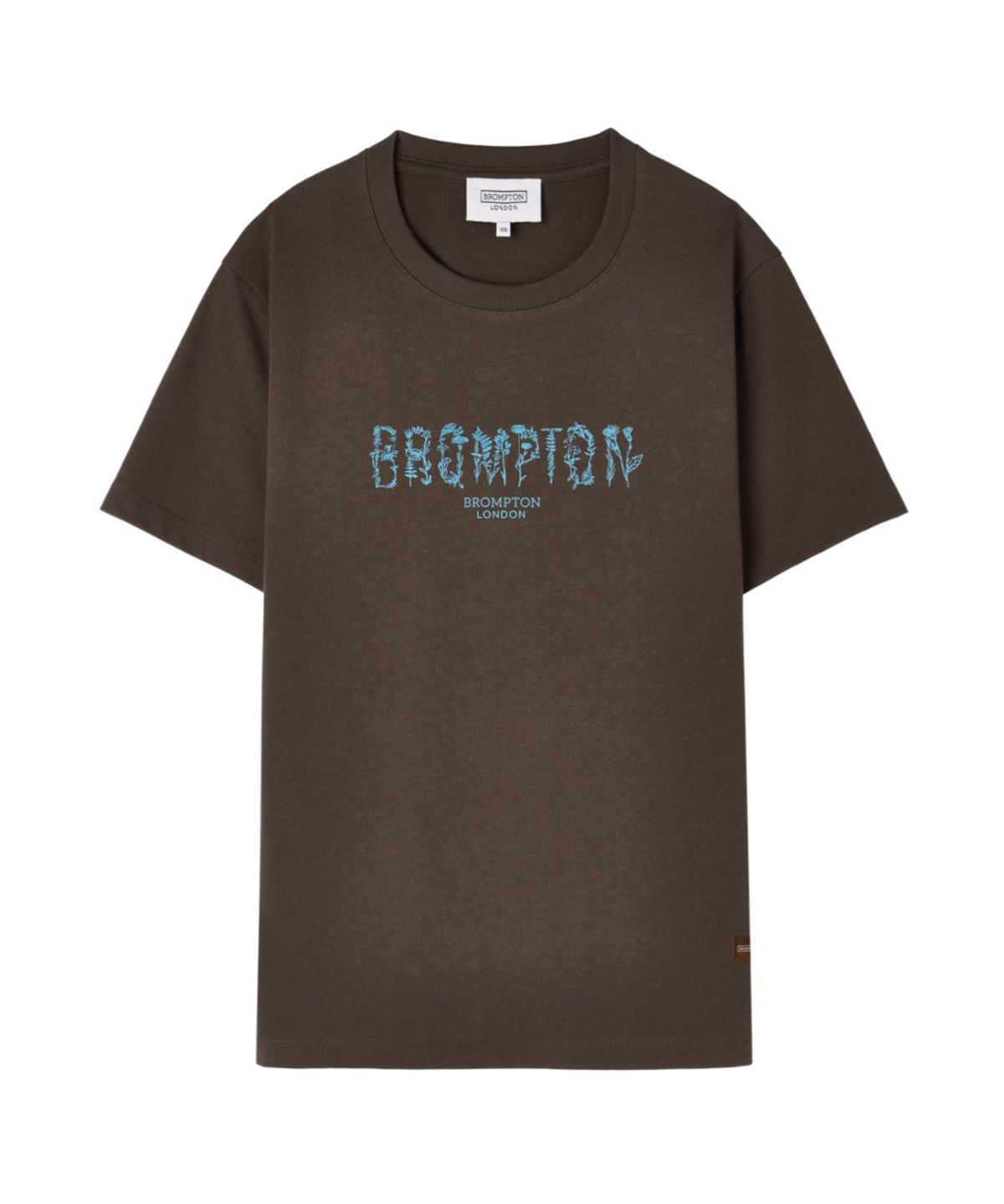 브롬톤 런던(BROMPTON LONDON) W GARDEN LETTERING HALF SLEEVE T-SHIRT - BROWN (P262WTS133)