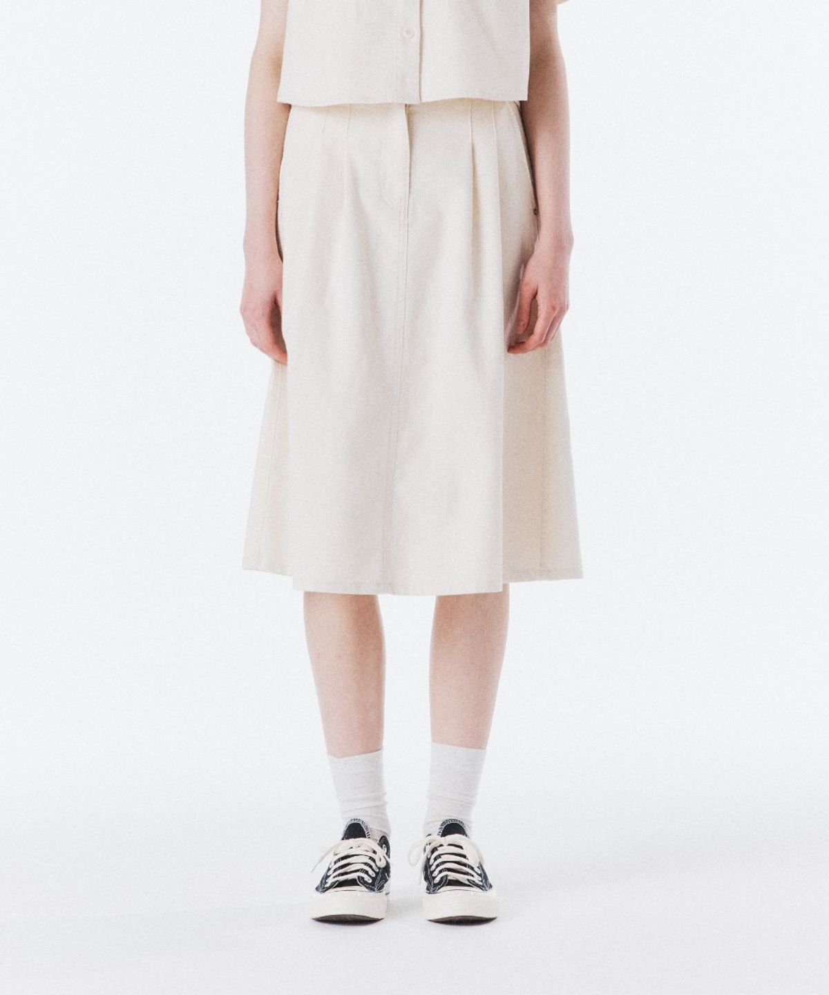 브롬톤 런던(BROMPTON LONDON) W DENIM SKIRT - IVORY (P262WSK483)