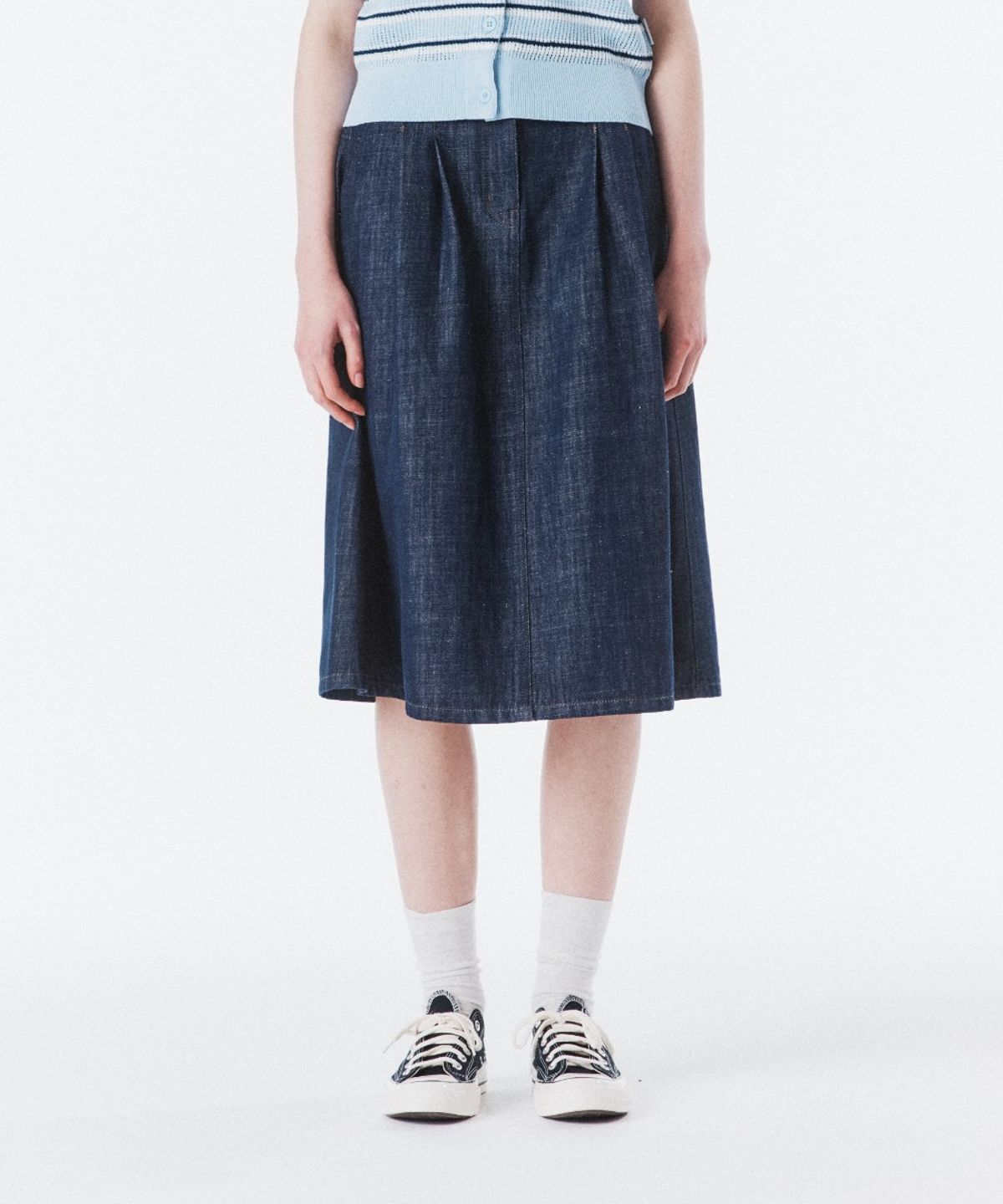 브롬톤 런던(BROMPTON LONDON) W DENIM SKIRT - INDIGO (P262WSK483)