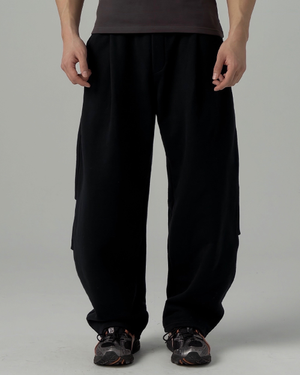 헤비코튼 세미 벌룬 사이드 핀턱 스웨트팬츠 2color