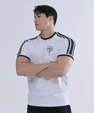 투톤립 사커 헤비메쉬 머슬핏 티셔츠 (3color)