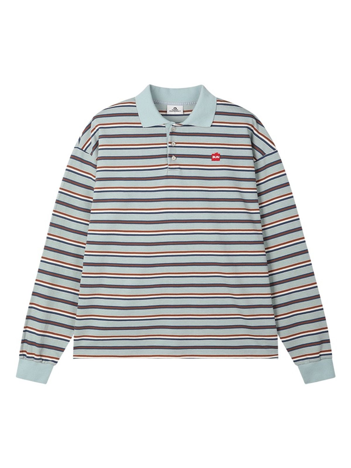 선데이후르츠마켓(SUNDAY FRUIT MARKET) SQUARE APPLE COLLAR LS TEE MINT