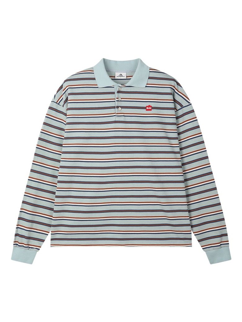 SQUARE APPLE COLLAR LS TEE MINT