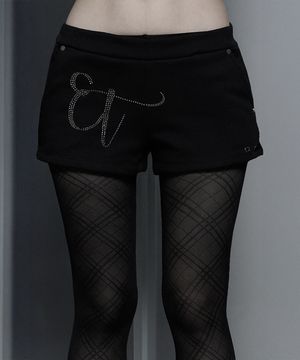 Hotfix Side Mini Shorts (Black)