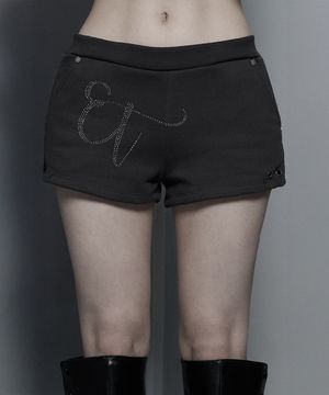 Hotfix Side Mini Shorts (Charcoal)