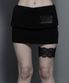 Lace-Up Mini Skirt Pants (Black)