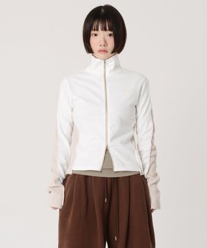 컷오프 믹스드 투웨이 집업 자켓 (아이보리)