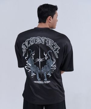 타이거 메쉬 와이드 오버핏 티셔츠 (2color)