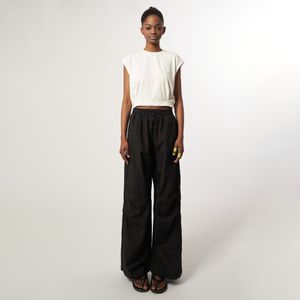 AU61PT06_라이트 와이드 트랙 팬츠_블랙