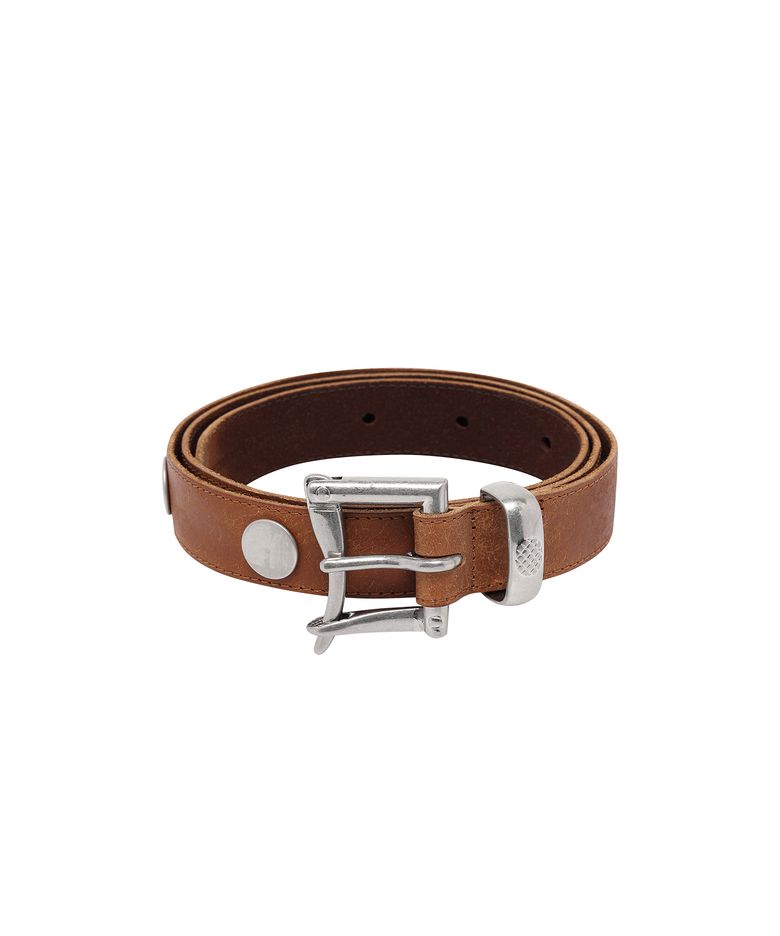 VINTAGE EYELET LEATHER BELT BROWN