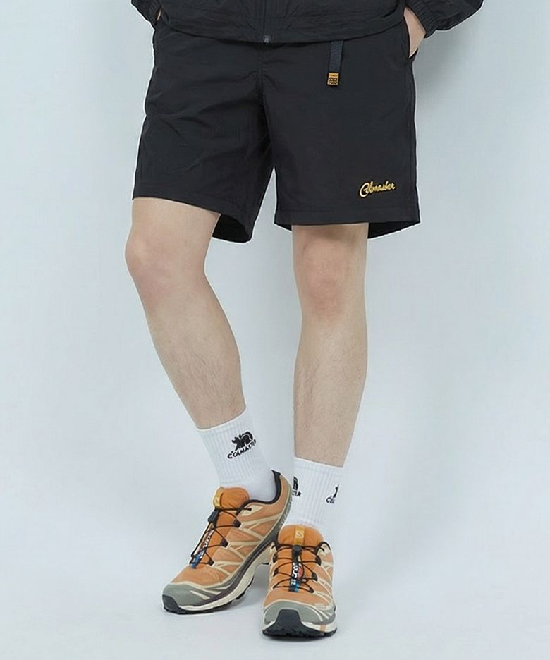 SIGNATURE PACKABLE NYLON SHORTS [BLACK]