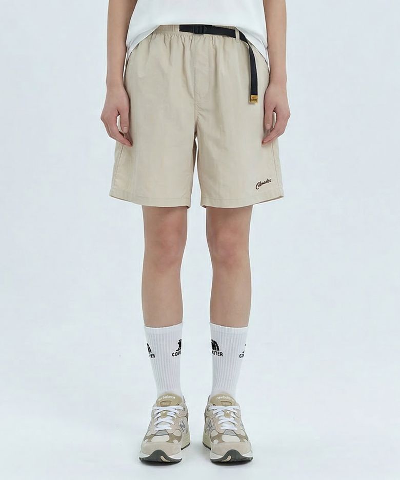 SIGNATURE PACKABLE NYLON SHORTS [BEIGE]