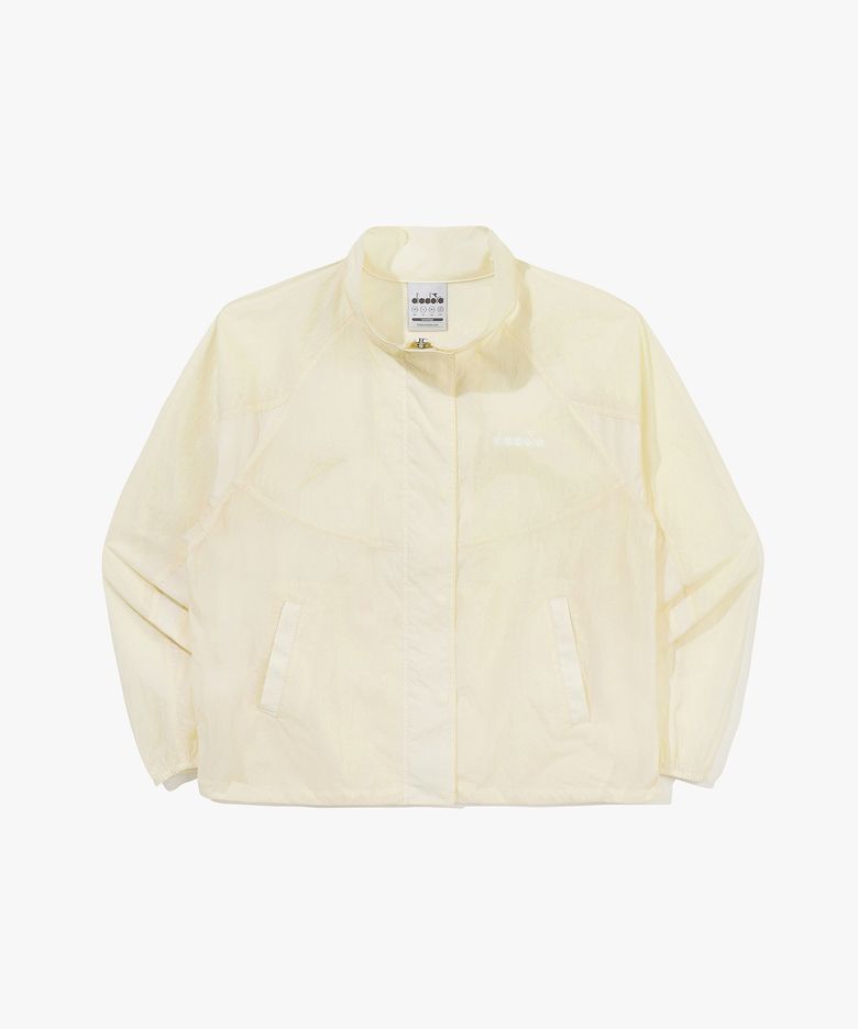 컬러 블록 시어 경량 블루종 점퍼 우먼 YELLOW