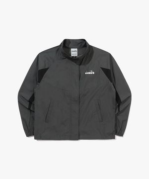 컬러 블록 시어 경량 블루종 점퍼 우먼 DARK GREY