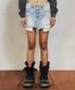 UNBALANCE MICRO DENIM SKIRT (W) LIGHT BLUE
