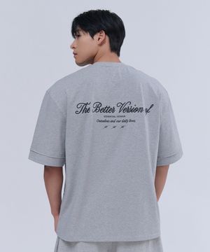 코튼 컷오프 디테일 오버핏 티셔츠 (2color)