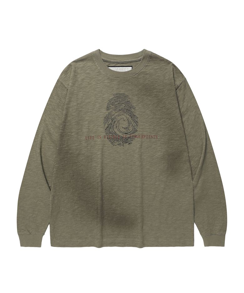 FINGERPRINT SLUB LS TEE OLIVE