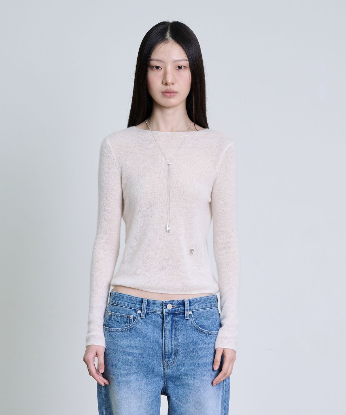 더애틋(THE AÉTUT) Alpaca Wool Sheer Boatneck Pullover_Ivory