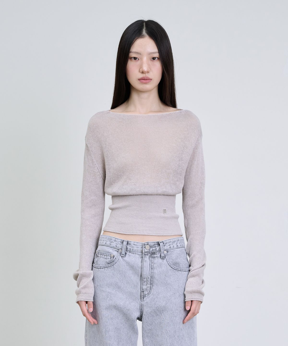 더애틋(THE AÉTUT) Hemp Linen Boatneck Pullover_Light Grey