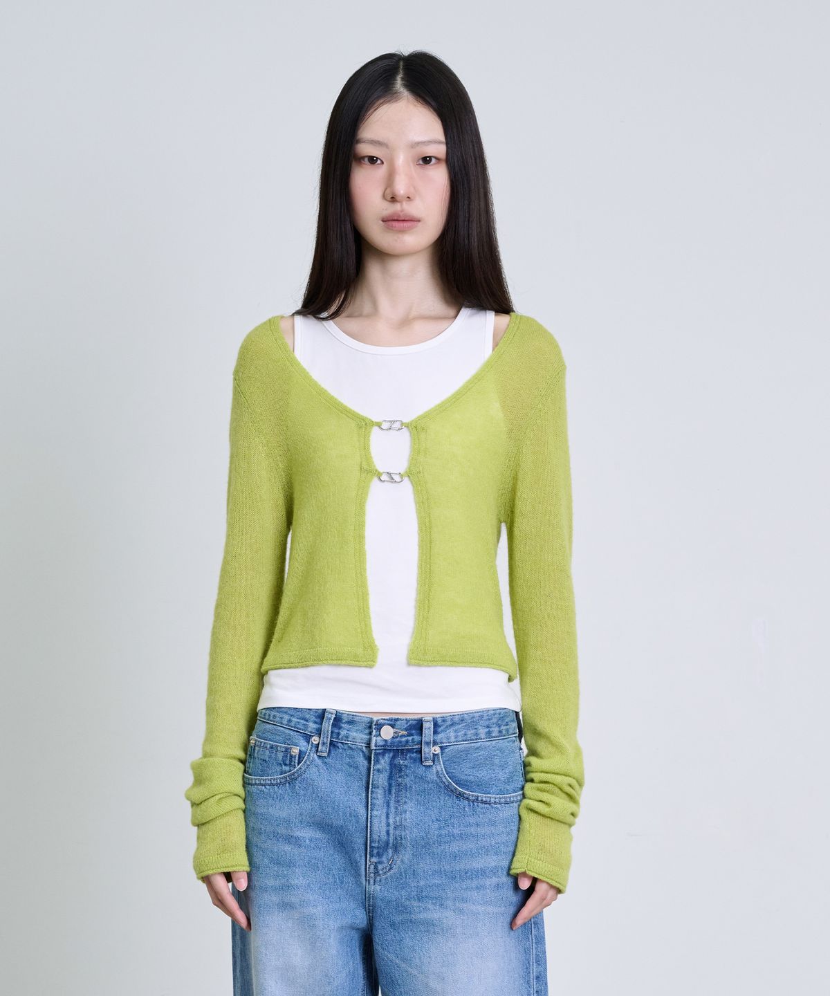 더애틋(THE AÉTUT) Alpaca Wool Bolero Cardigan_Olive