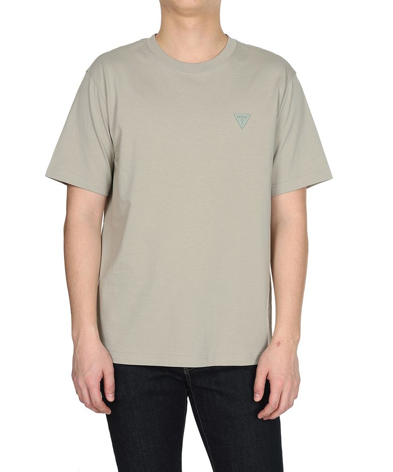 1color 남성 스몰로고 세미오버핏 크루넥 반팔티 KP2K04C8