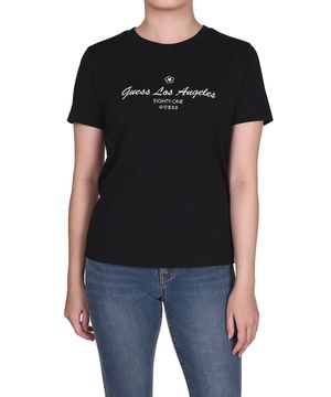 3color 여성 중앙 자수 크루넥 반팔티 RP2K04C1