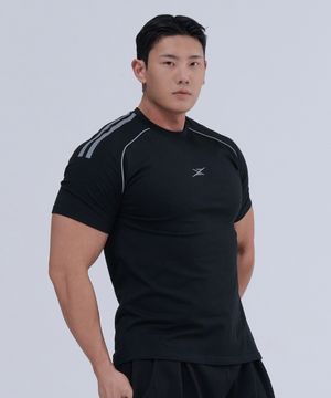 리플렉티브 사커 헤비메쉬 머슬핏 티셔츠