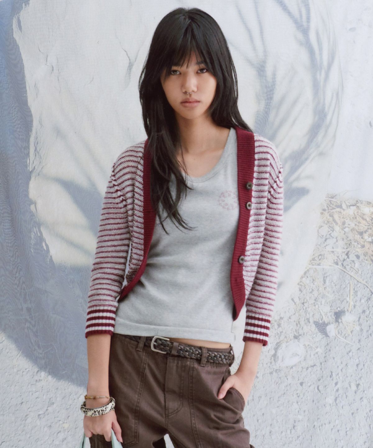 웰빙익스프레스(WELLBEING EXPRESS) Wool Bolero Cardigan Wine