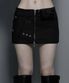 Front Zip Belt Detail Mini Skirt (Black)