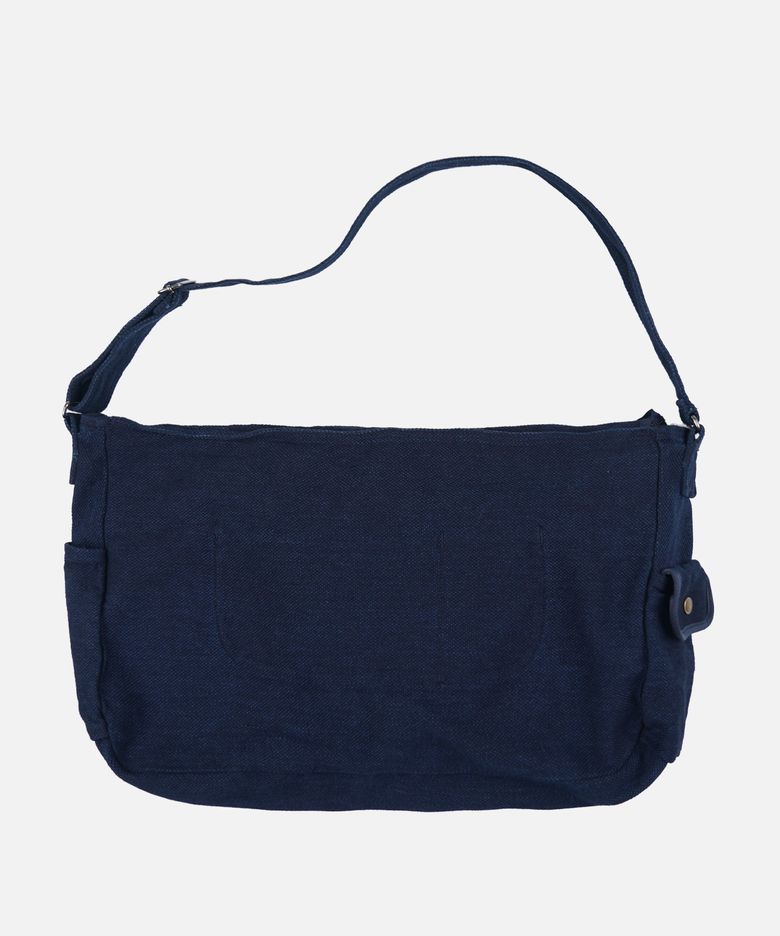 HEAVY CANVAS SHOULDER BAG _ SASHIKO DENIM