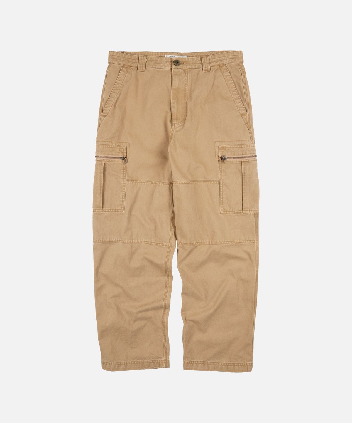 프리즘웍스(FRIZMWORKS) WASHED COTTON ZIP CARGO PANTS _ BEIGE